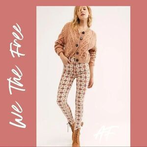 WE THE FREE WILD CHILD PRINTED SLIM FITTED JEANS
